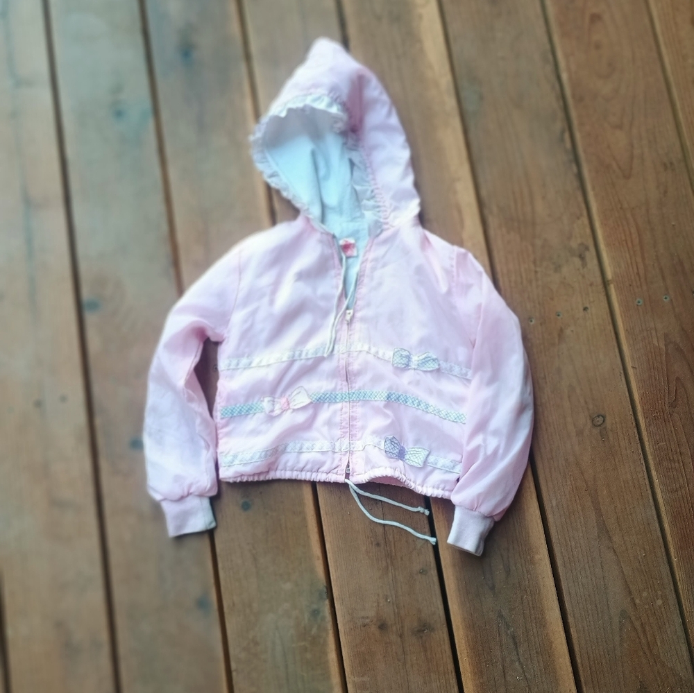 Kids Pink Hooded Jacket